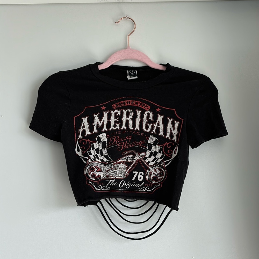 Black cropped top